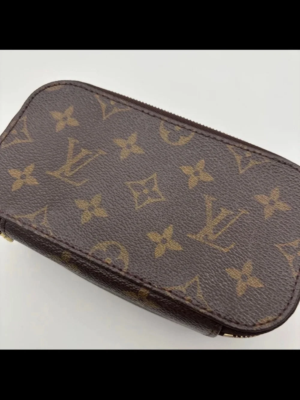 Louis Vuitton Monogram Canvas Brown and Gold Phone Case Pouch